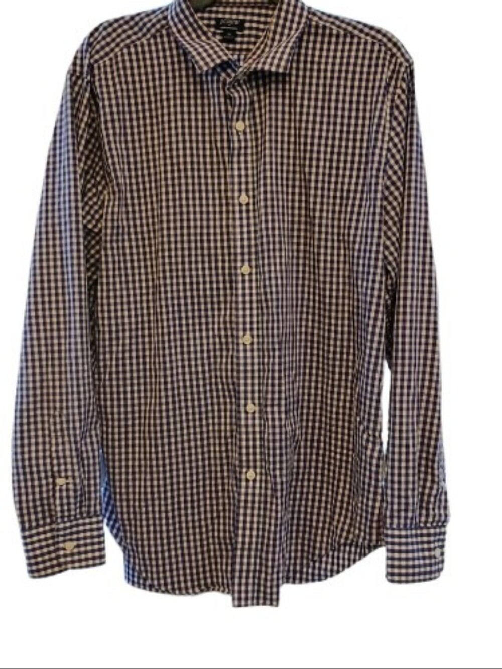 J.Crew Performance Slim-Fit Button-Down Shirt Men’s XL Blue Red White Check